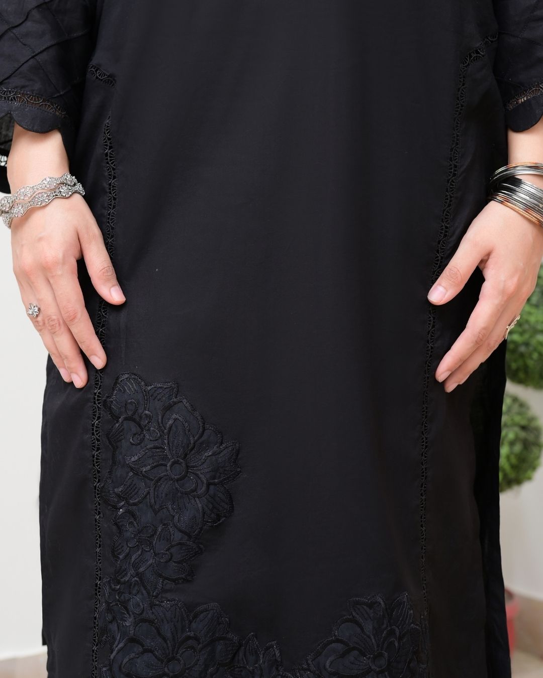 Black Lawn Stitched suit At yasham.pk