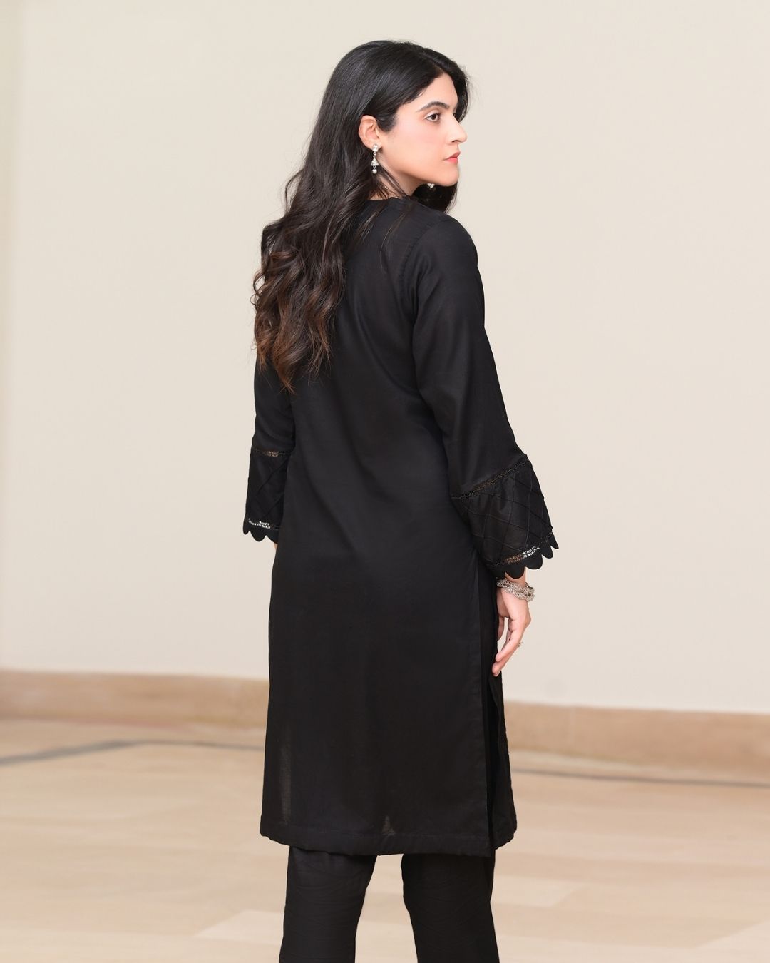 Black Lawn 2 piece suit, At yasham.pk