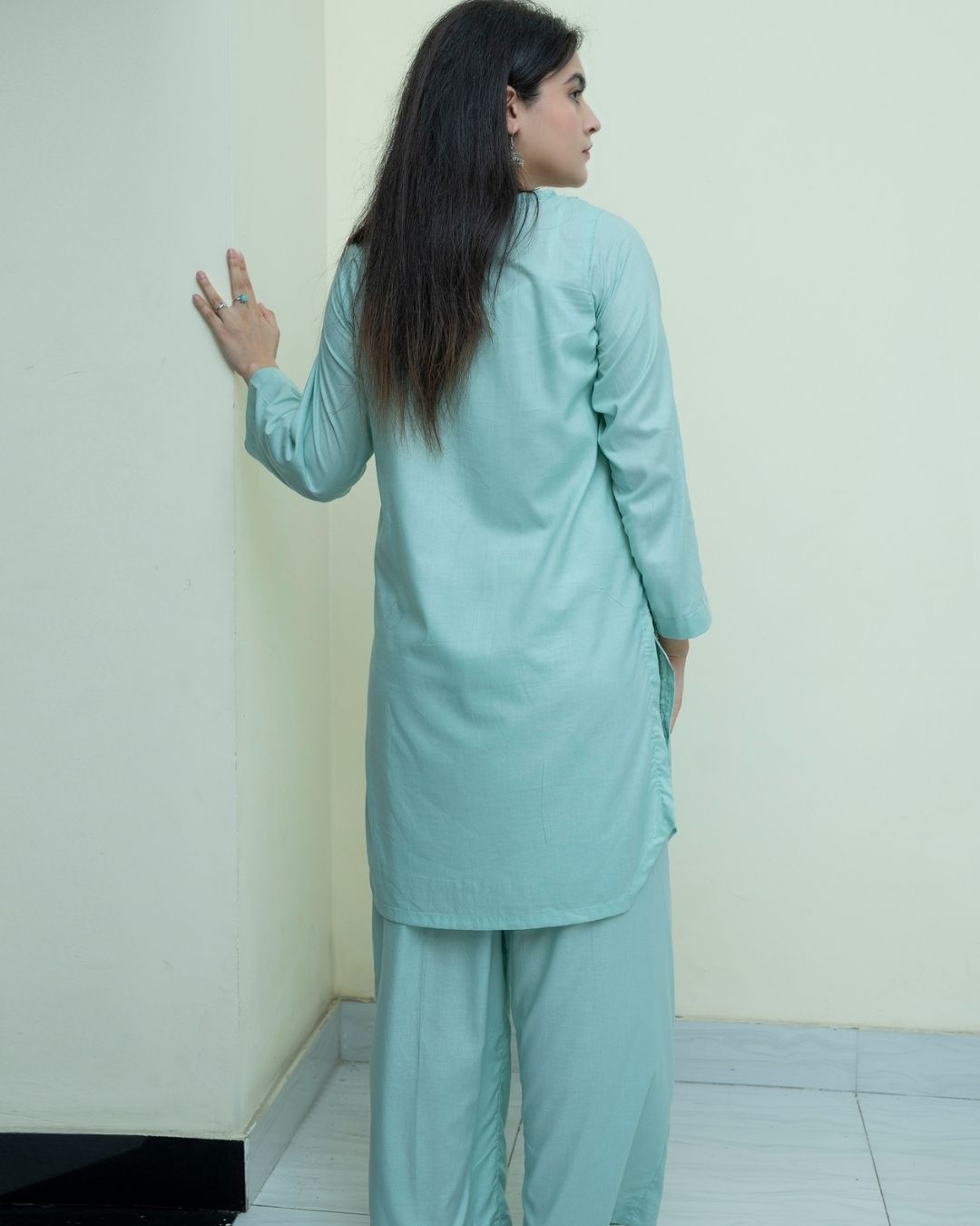 2 piece aqua lawn suit online shopping