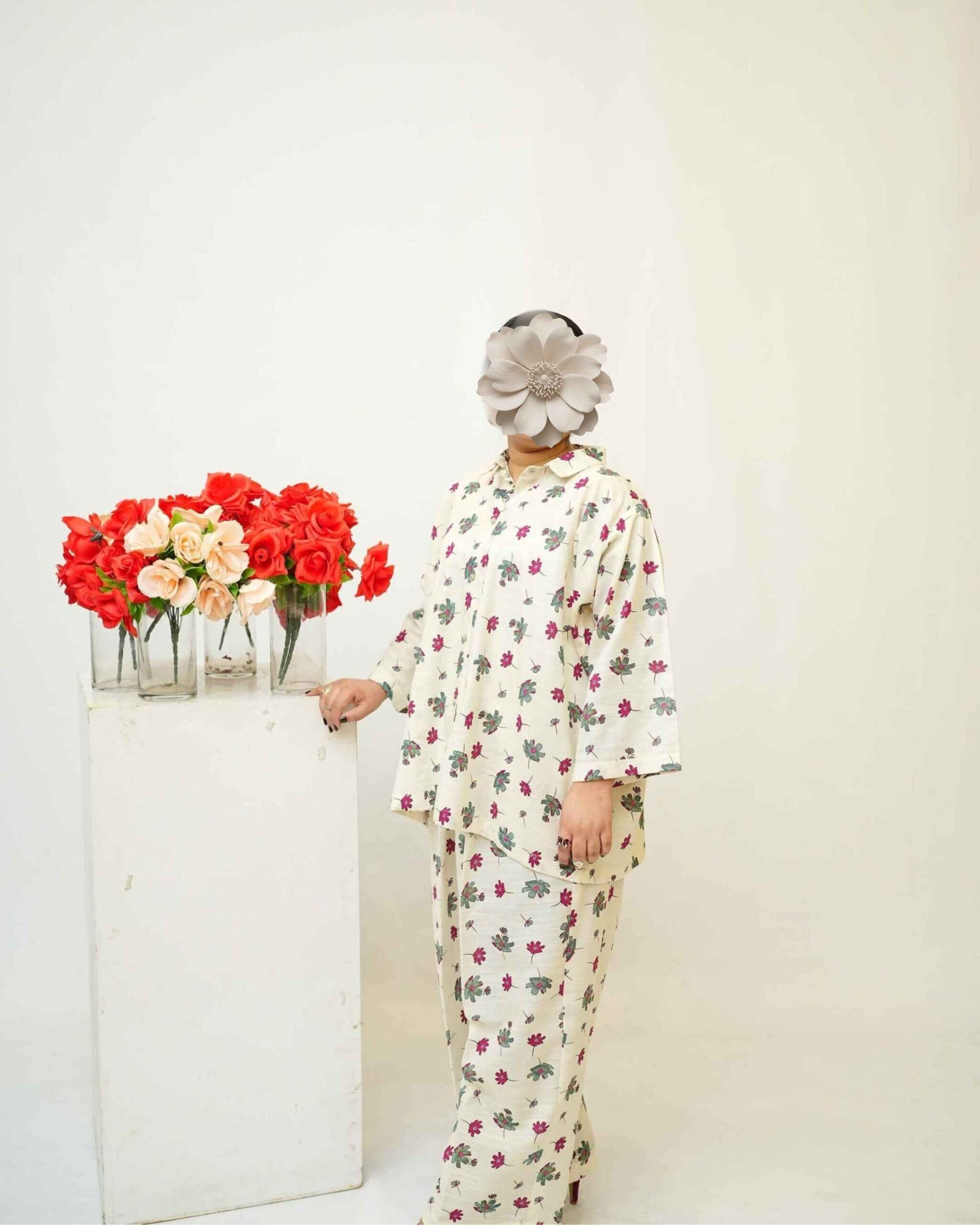 Plum Hour – YASHAM® Premium Light Khaddar 2-Piece Printed Co-ords Set - Image 4