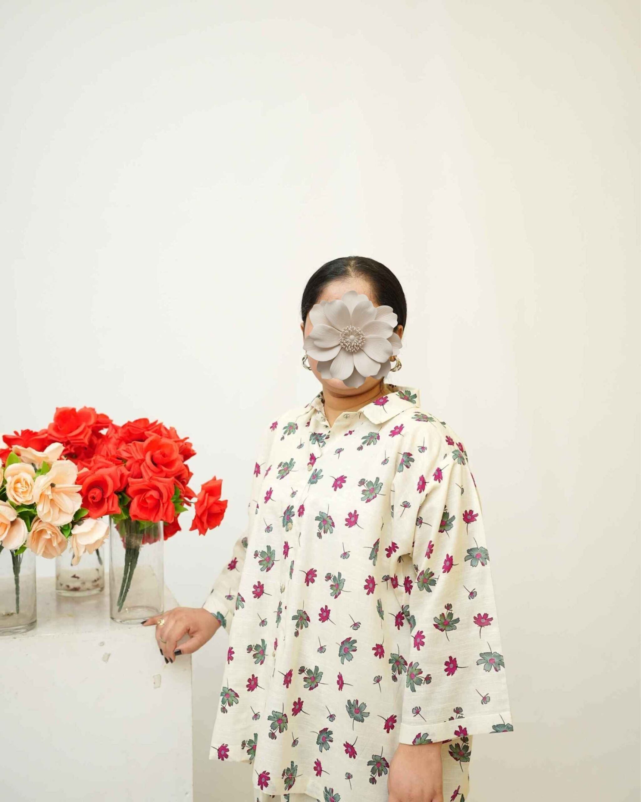 Plum Hour – YASHAM® Premium Light Khaddar 2-Piece Printed Co-ords Set - Image 3