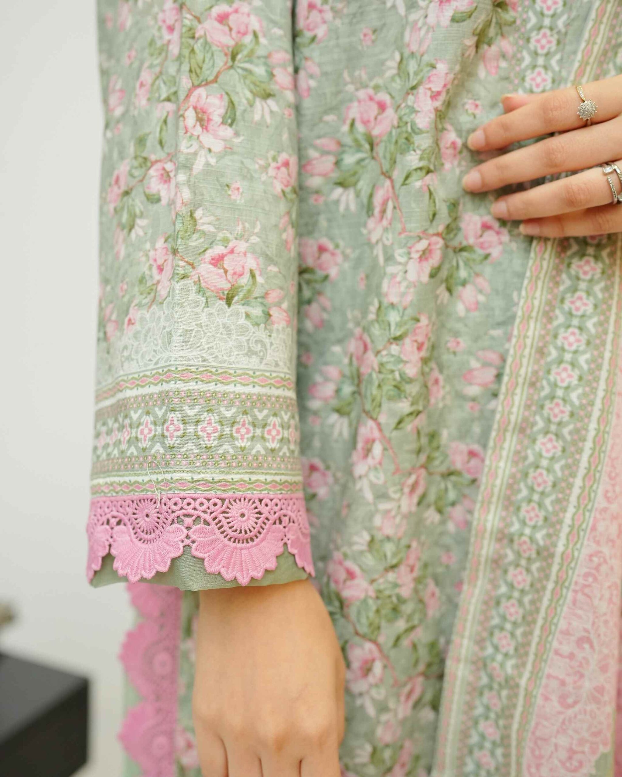 Pista Blush – YASHAM® Premium Khaddar 3-Piece Printed Suit - Image 11