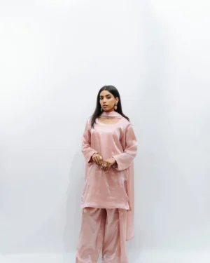 Blush Farshi – YASHAM® Premium Sheesha Silk 3-Piece Suit