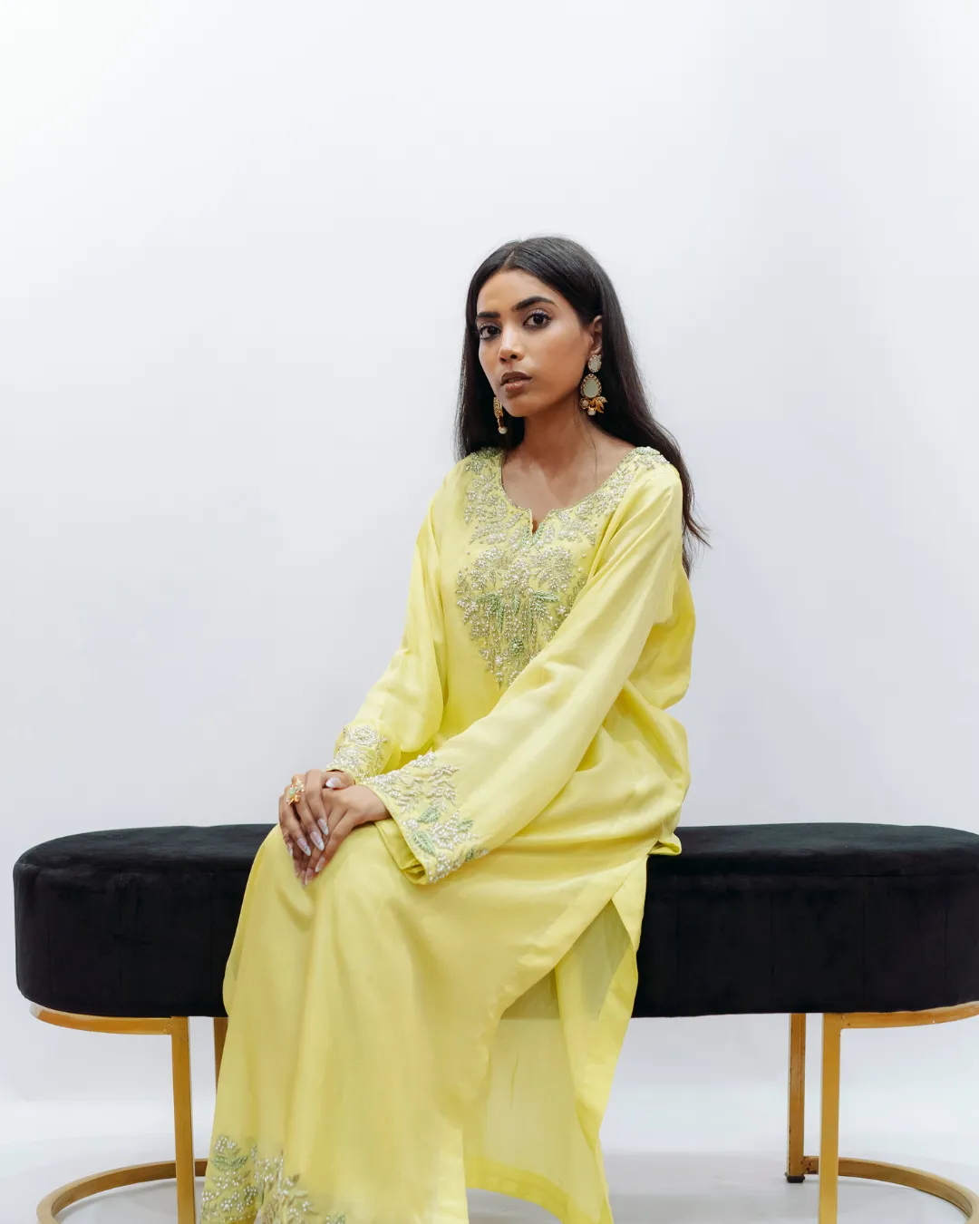 Lime Bloom – YASHAM® Premium Hand Embroidered 3-Piece Suit - Image 11